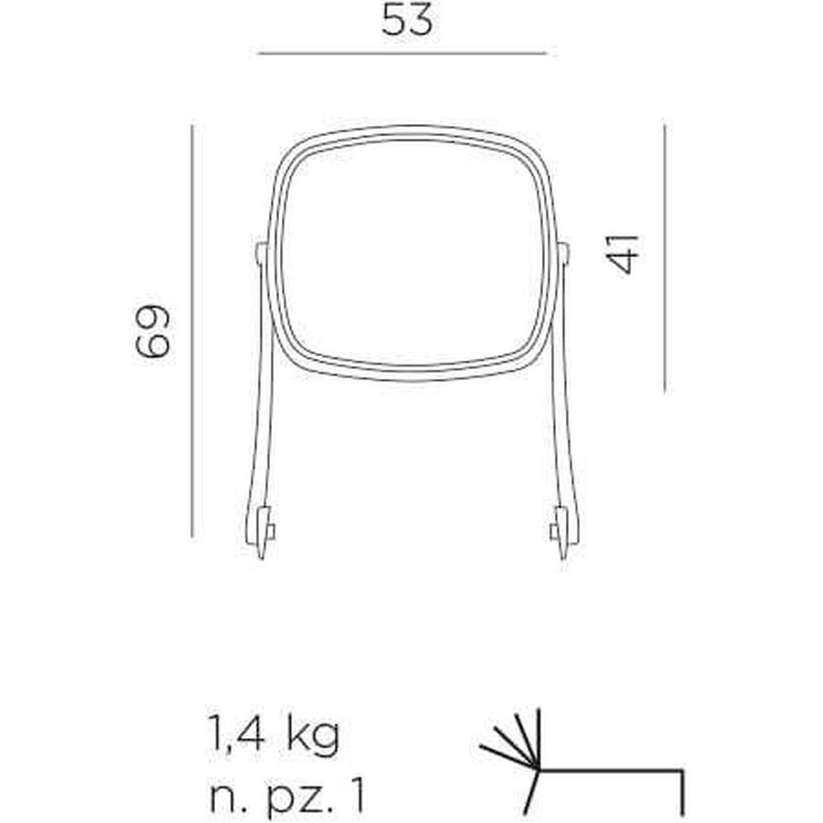NARDI outdoor Parasole per lettino Alfa Omega bianco marrone  