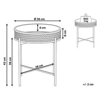 Beliani Beistelltisch aus Metall Boho VIENNA  