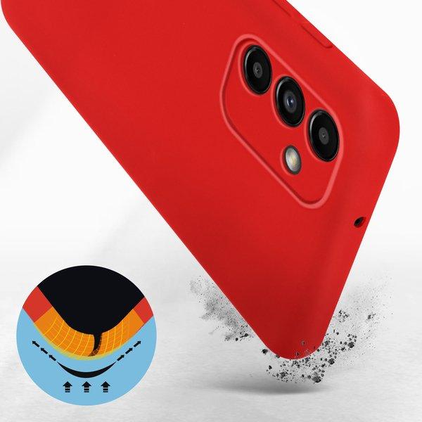 Avizar  Cover Silicone Galaxy A33 5G Rossa 