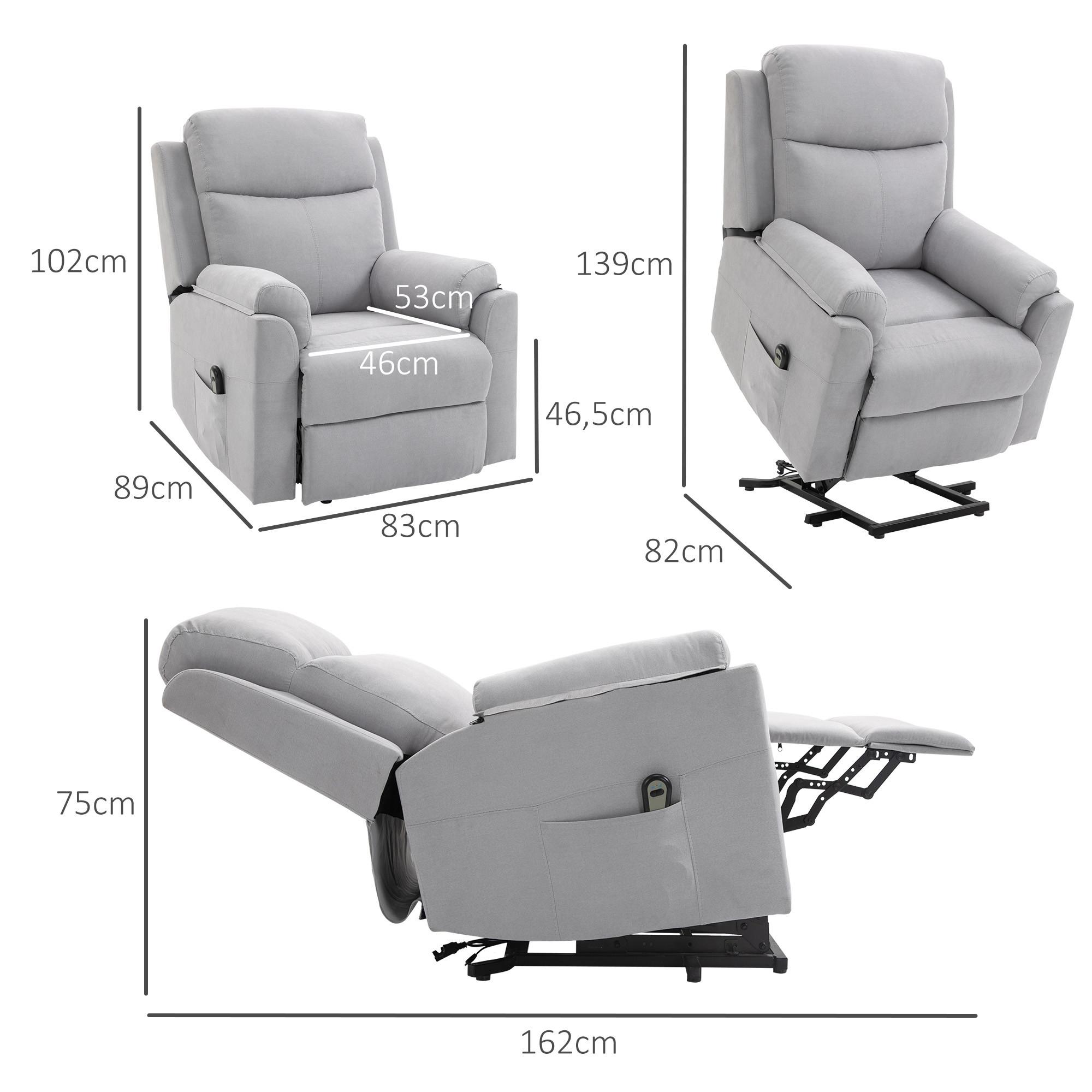 HOMCOM  Fauteuil avec aide à se lever 