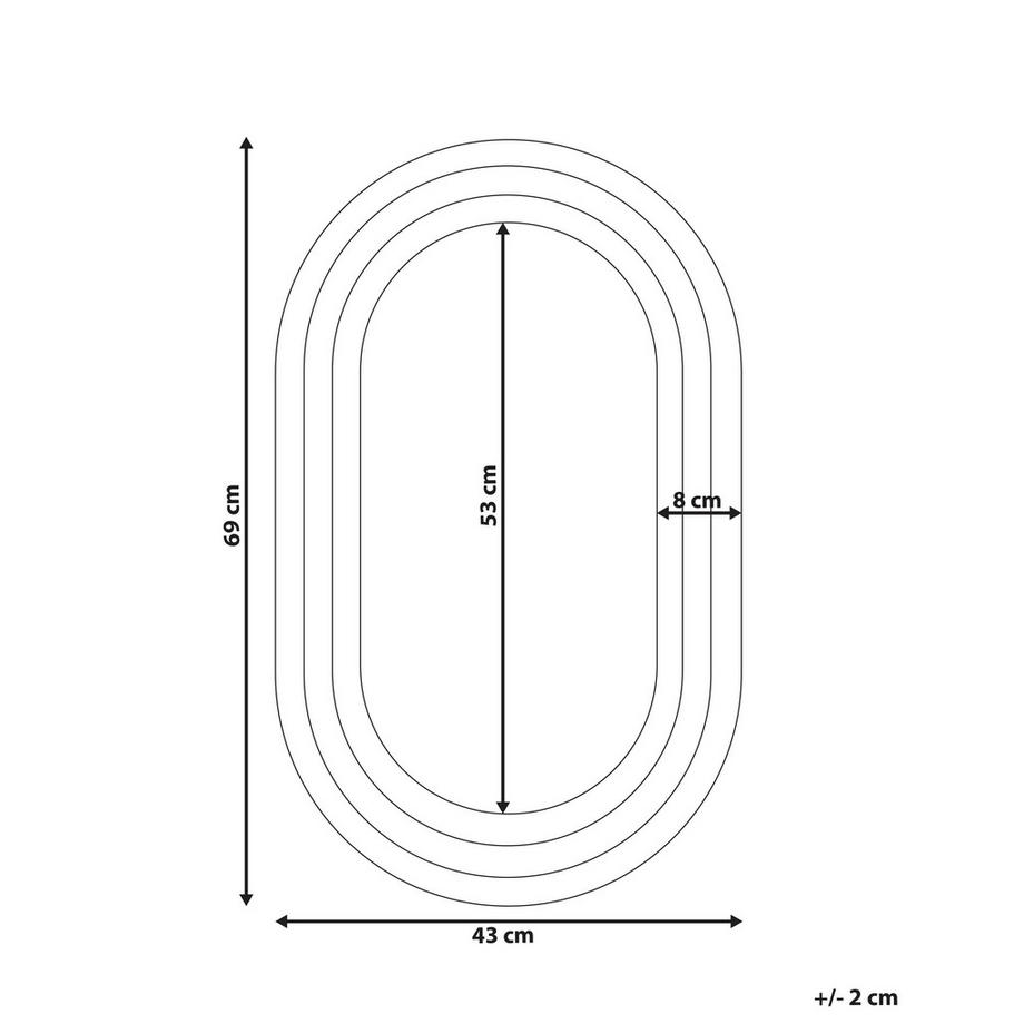 Beliani Wandspiegel aus MDF-Platte Retro MASSILLY  