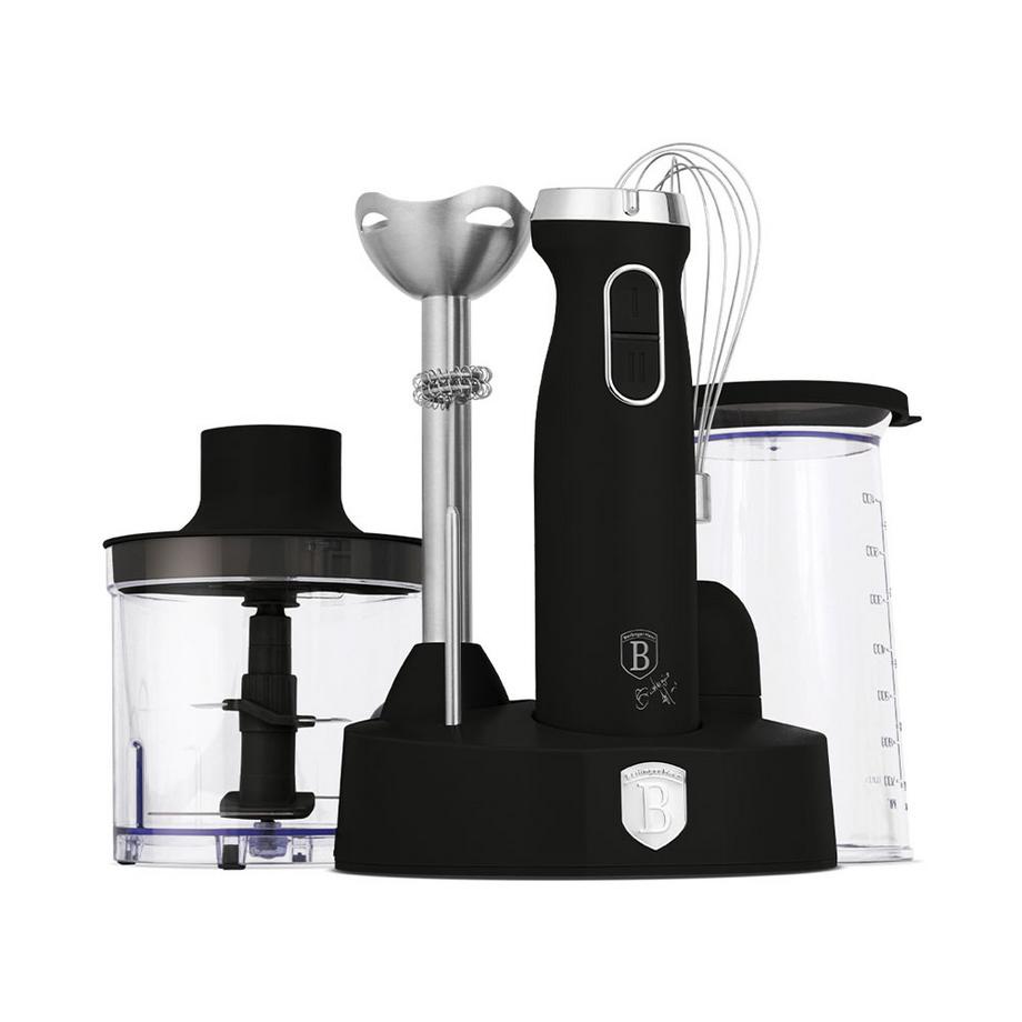 Berlinger Stabmixer Set 6-teilig Black Silver Collection  