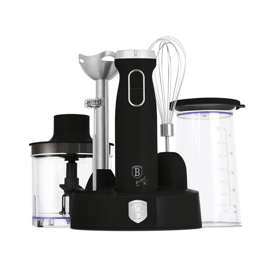 Berlinger Stabmixer Set 6-teilig Black Silver Collection  