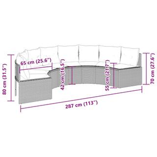 VidaXL Gartensofa poly-rattan  