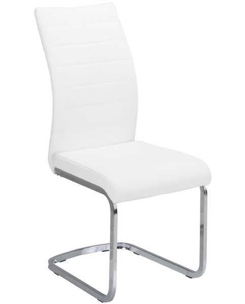 mutoni Chaise luge Myra simili cuir blanc  