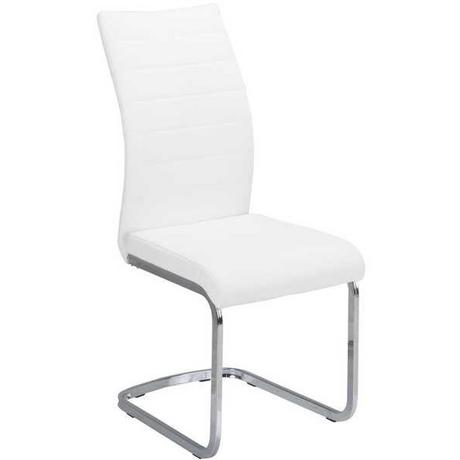 mutoni Chaise luge Myra simili cuir blanc  