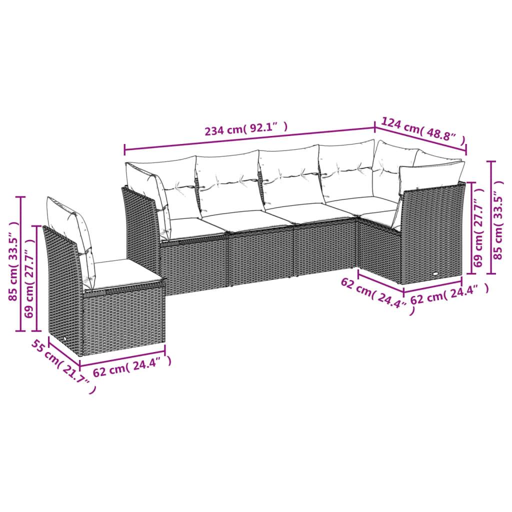 VidaXL Ensemble de canapés de jardin rotin synthétique  