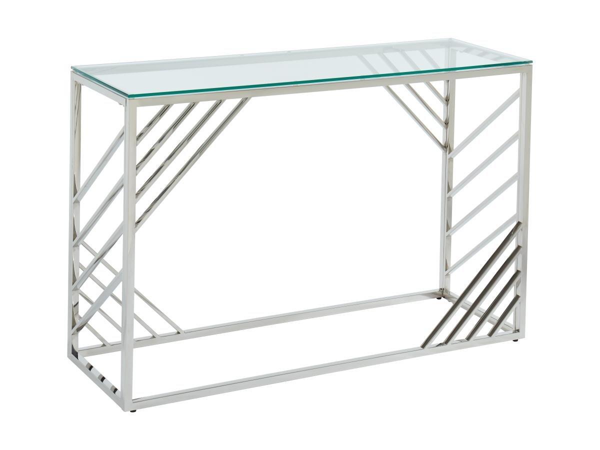 Image of Wandkonsole - Sicherheitsglas & Edelstahl - Chromfarben - SIMATO von Pascal MORABITO Wandkonsole - Sicherheitsglas & Edelstahl - Chromfarben - SIMATO von Pascal MORABITO