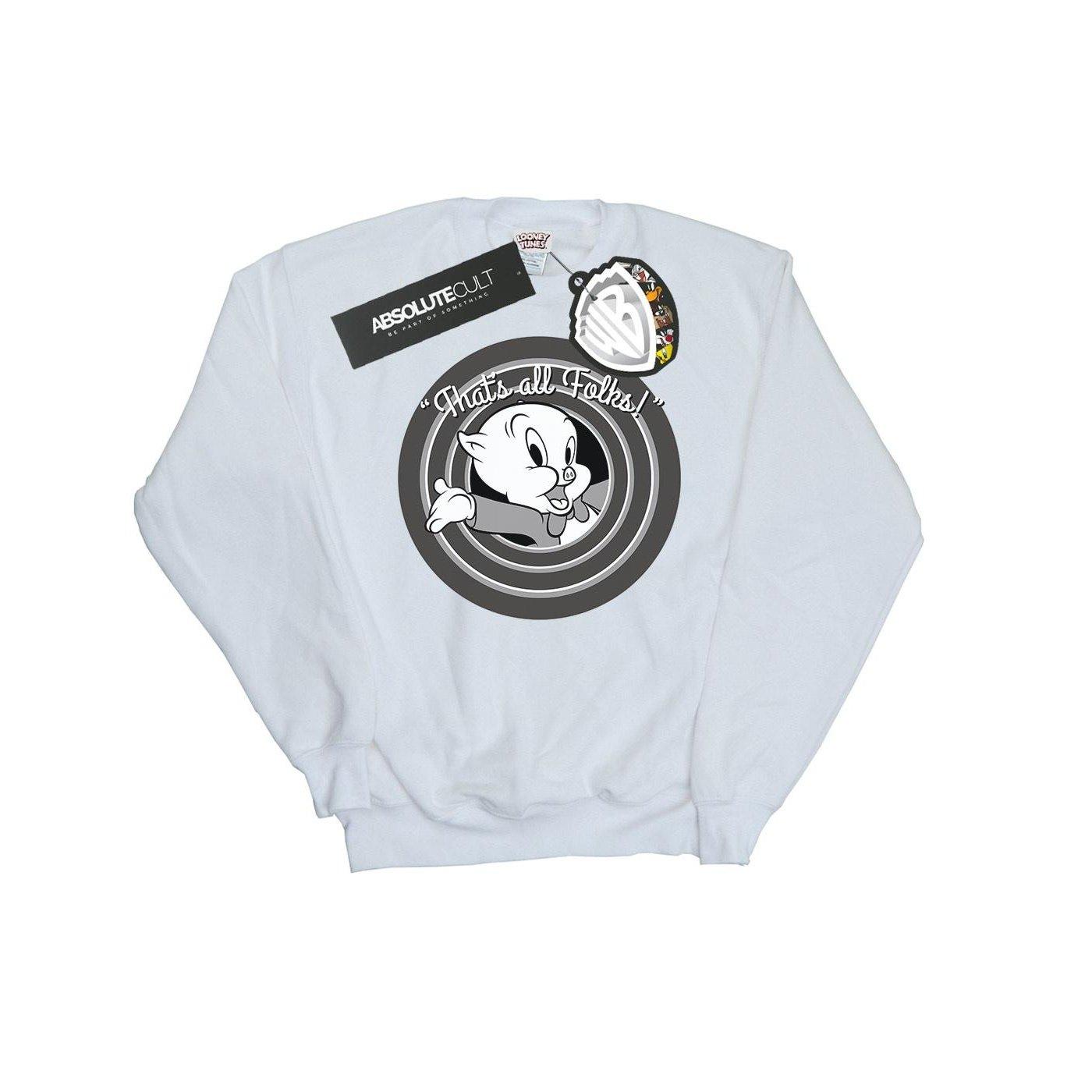 Image of That's All Folks Sweatshirt Herren Weiss L