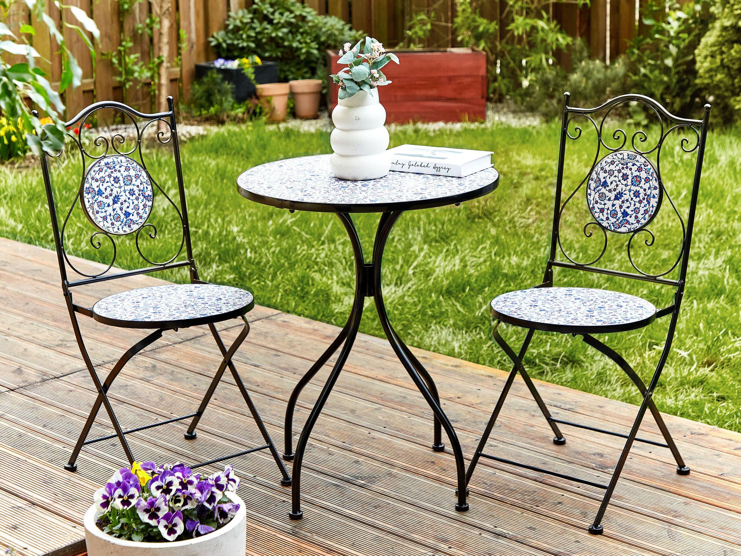 Beliani Bistro Set aus Eisen Retro CAMPRENA  