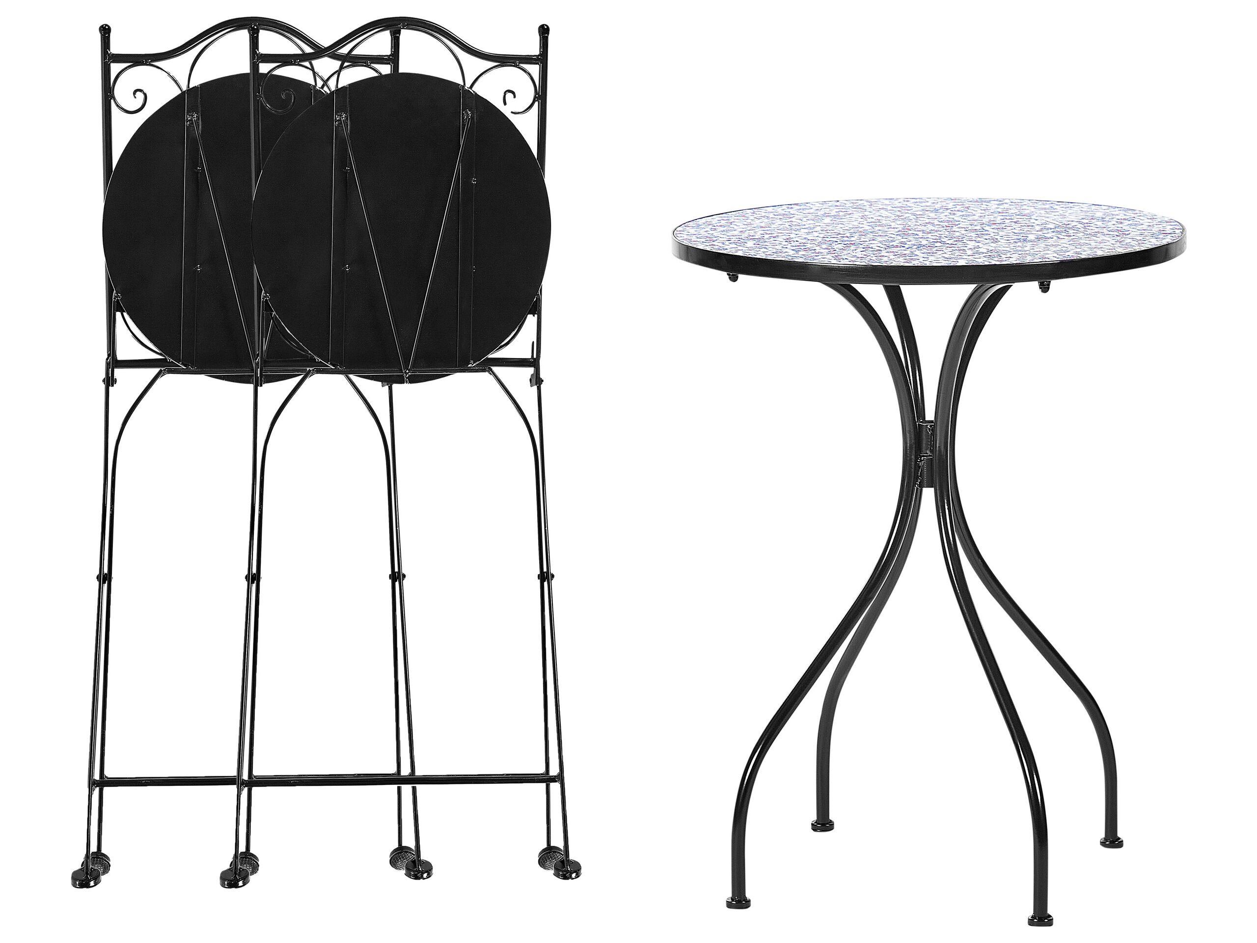 Beliani Bistro Set aus Eisen Retro CAMPRENA  