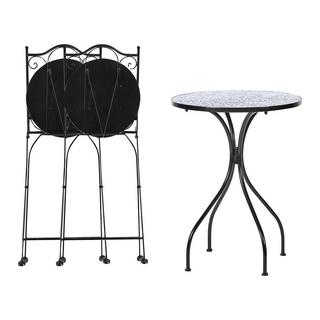 Beliani Bistro Set aus Eisen Retro CAMPRENA  