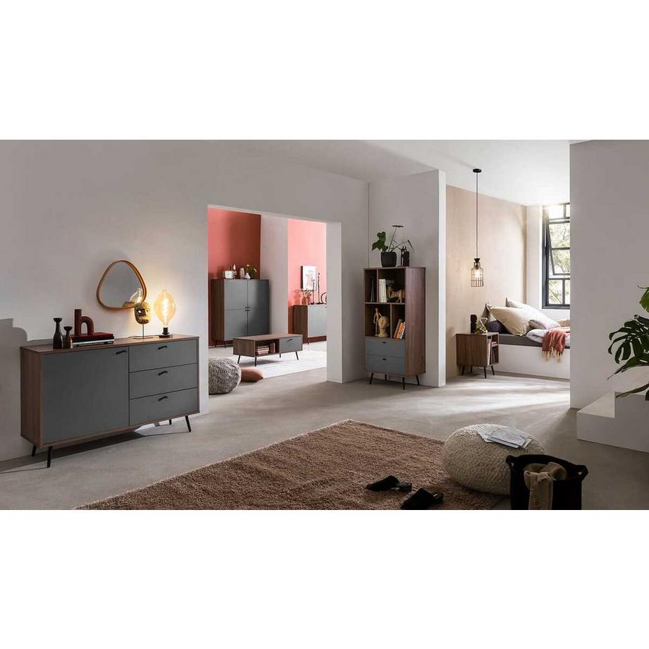 mutoni Credenza in noce 118x40x76 grigio  