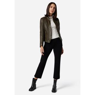 RICANO  Veste en cuir s Abigale, style classique en cuir d'agneau ultra doux 