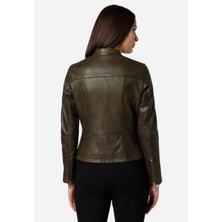 RICANO  Veste en cuir s Abigale, style classique en cuir d'agneau ultra doux 