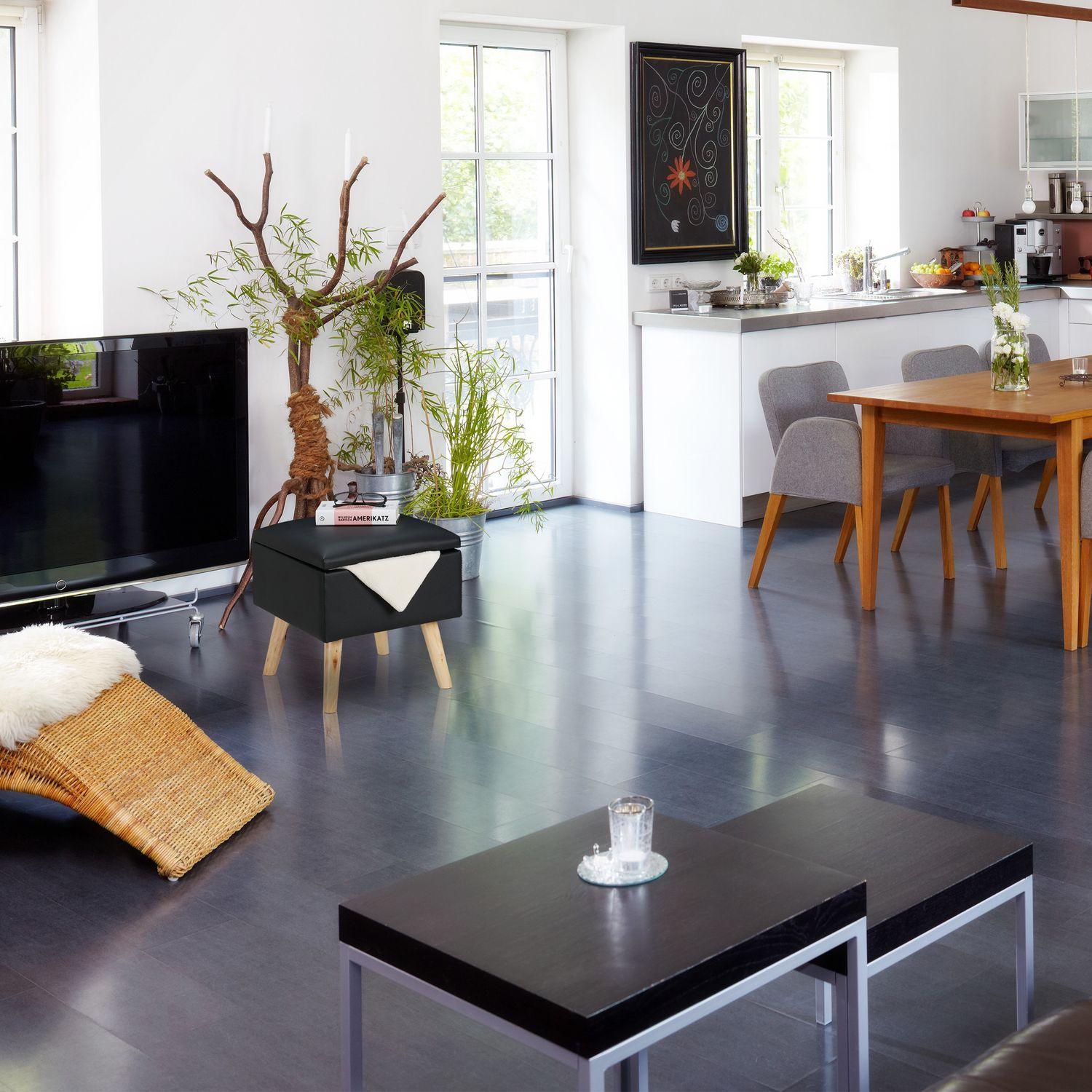 B2X Tabouret avec espace de rangement Cuir artificiel  