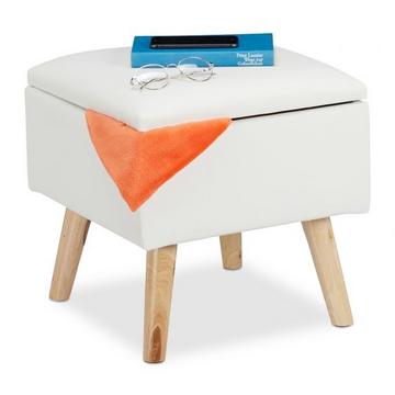 Tabouret avec espace de rangement Cuir artificiel