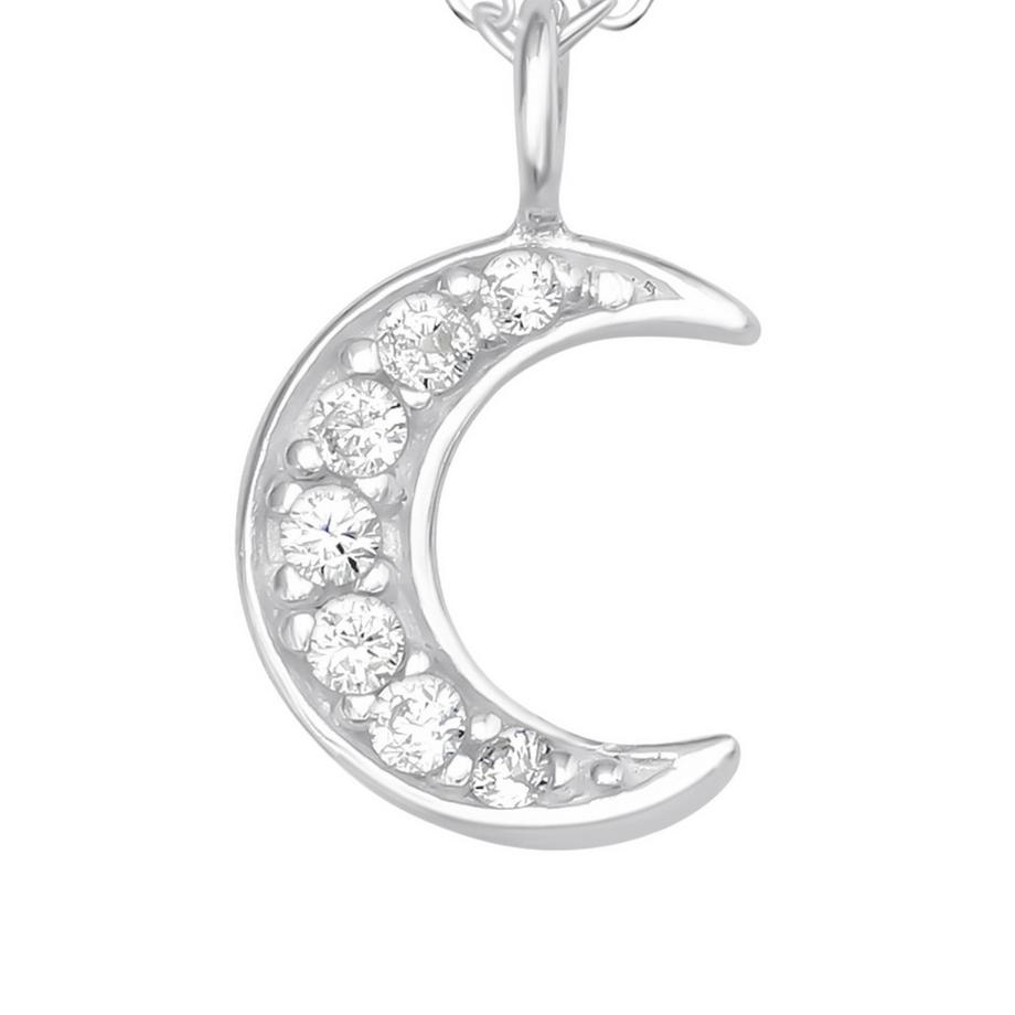 Maxte  Halskette Halbmond mit Zirkonia 