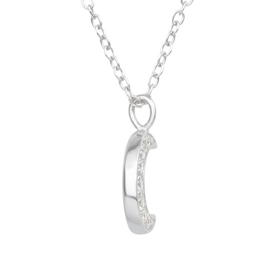 Maxte  Halskette Halbmond mit Zirkonia 