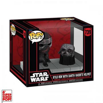 Funko POP! Star Wars Dark Side: Kylo Ren w/Helmet (739) DLX