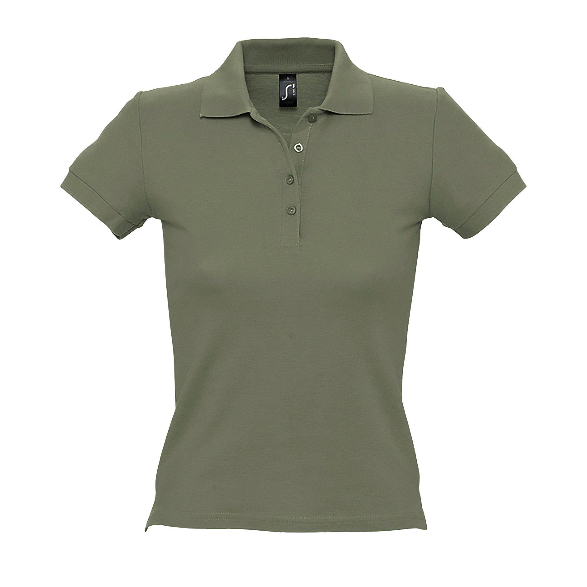 Image of People Poloshirt, Kurzarm Damen Khaki L