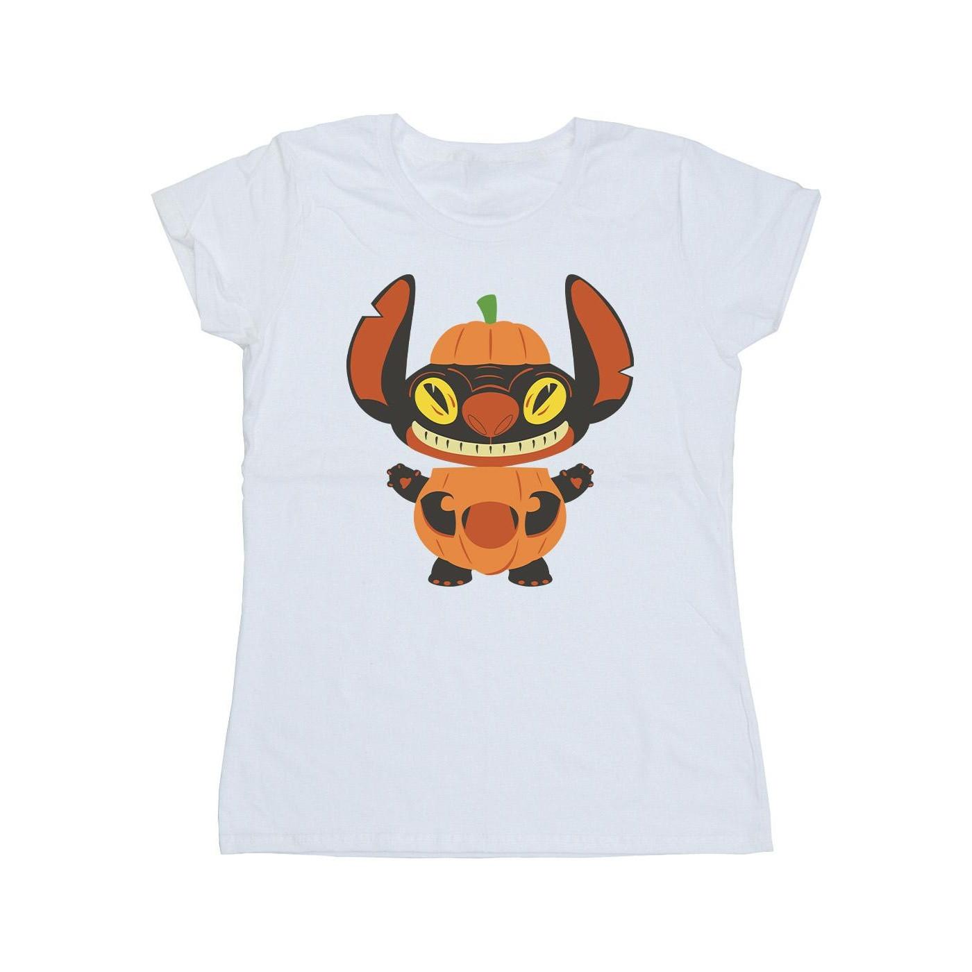 Image of Lilo & Stitch Pumpkin Costume Tshirt Damen Weiss M