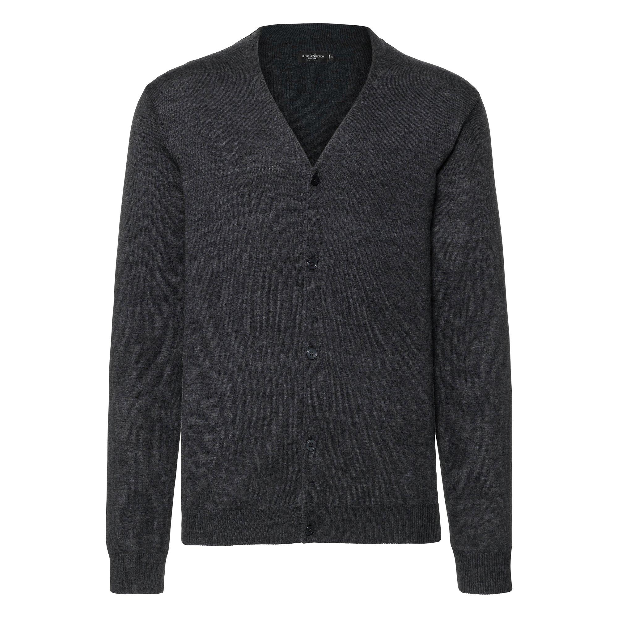 Image of Collection Strickjacke Vausschnitt Herren Charcoal Black 3XL