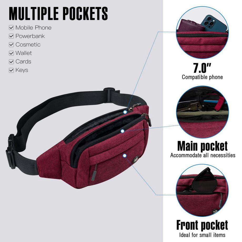 Only-bags.store Gürteltasche mit mehreren Fächern  