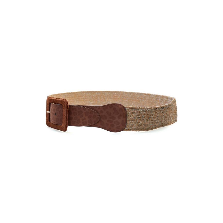 AVANT-GARDE PARIS  Ceinture large imprimé tigre beige 