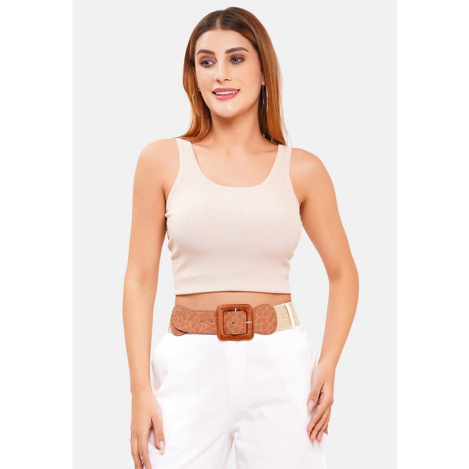 AVANT-GARDE PARIS  Ceinture large imprimé tigre beige 