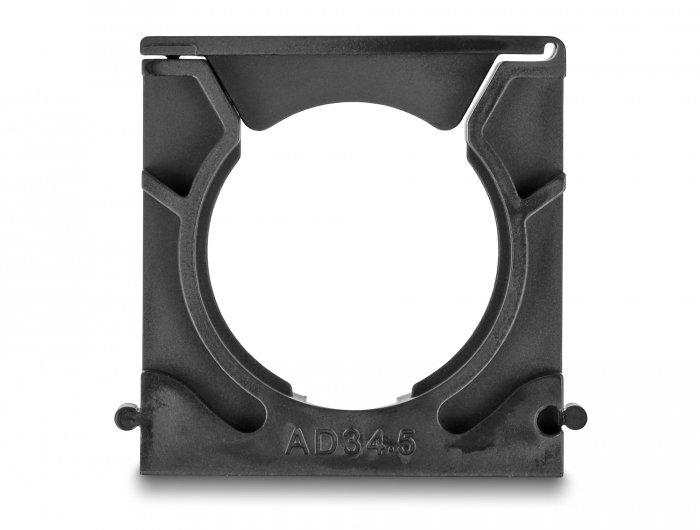 DeLock  Support de manchon de câble avec clip de verrouillage, 34,5 mm, 4 unités, noir 