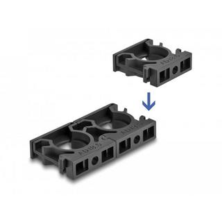 DeLock  Support de manchon de câble avec clip de verrouillage, 34,5 mm, 4 unités, noir 