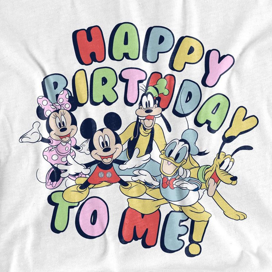 MICKEY MOUSE Happy Birthday To Me! Langarm T-Shirt  