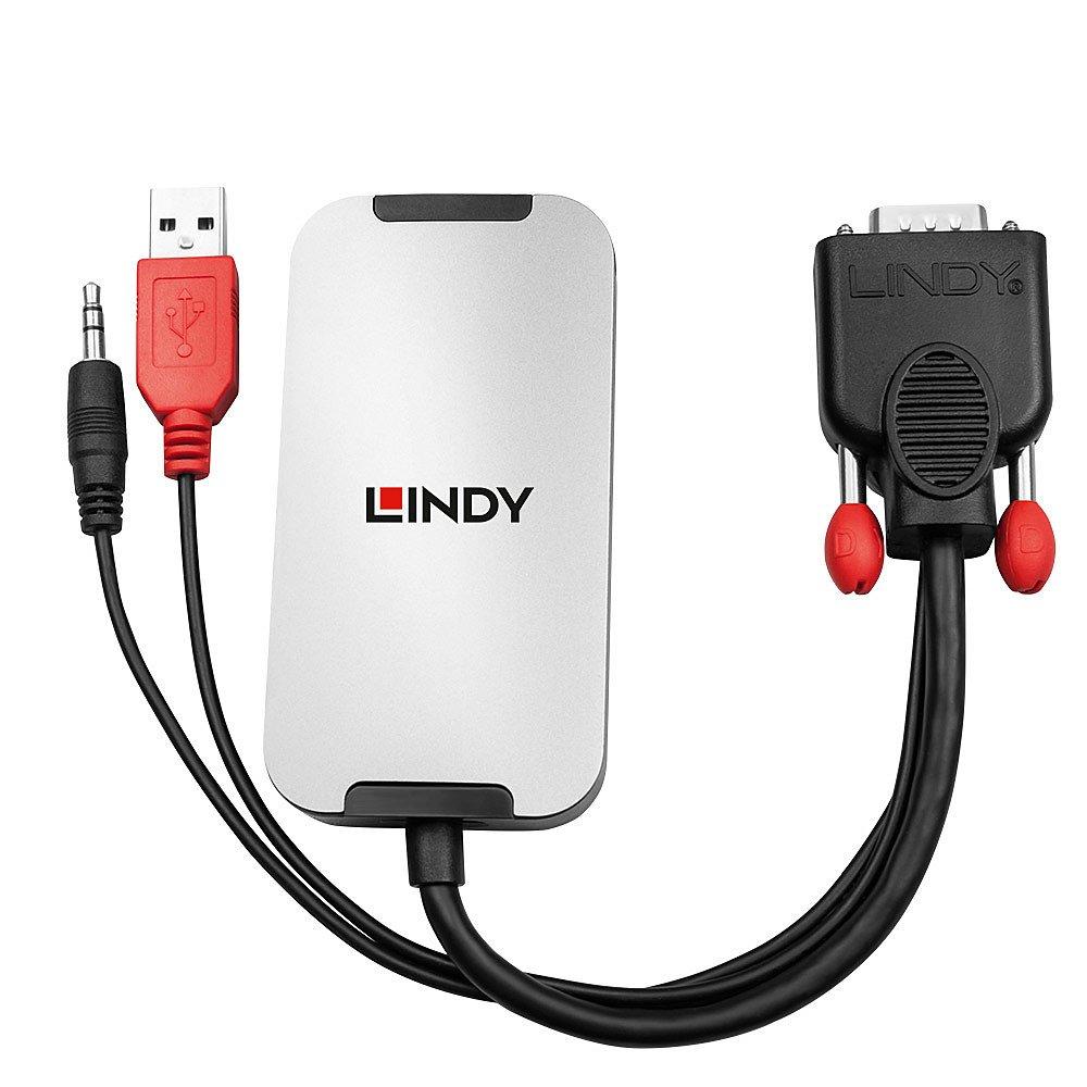 LINDY  Lindy 38296 câble vidéo et adaptateur Noir, Blanc 