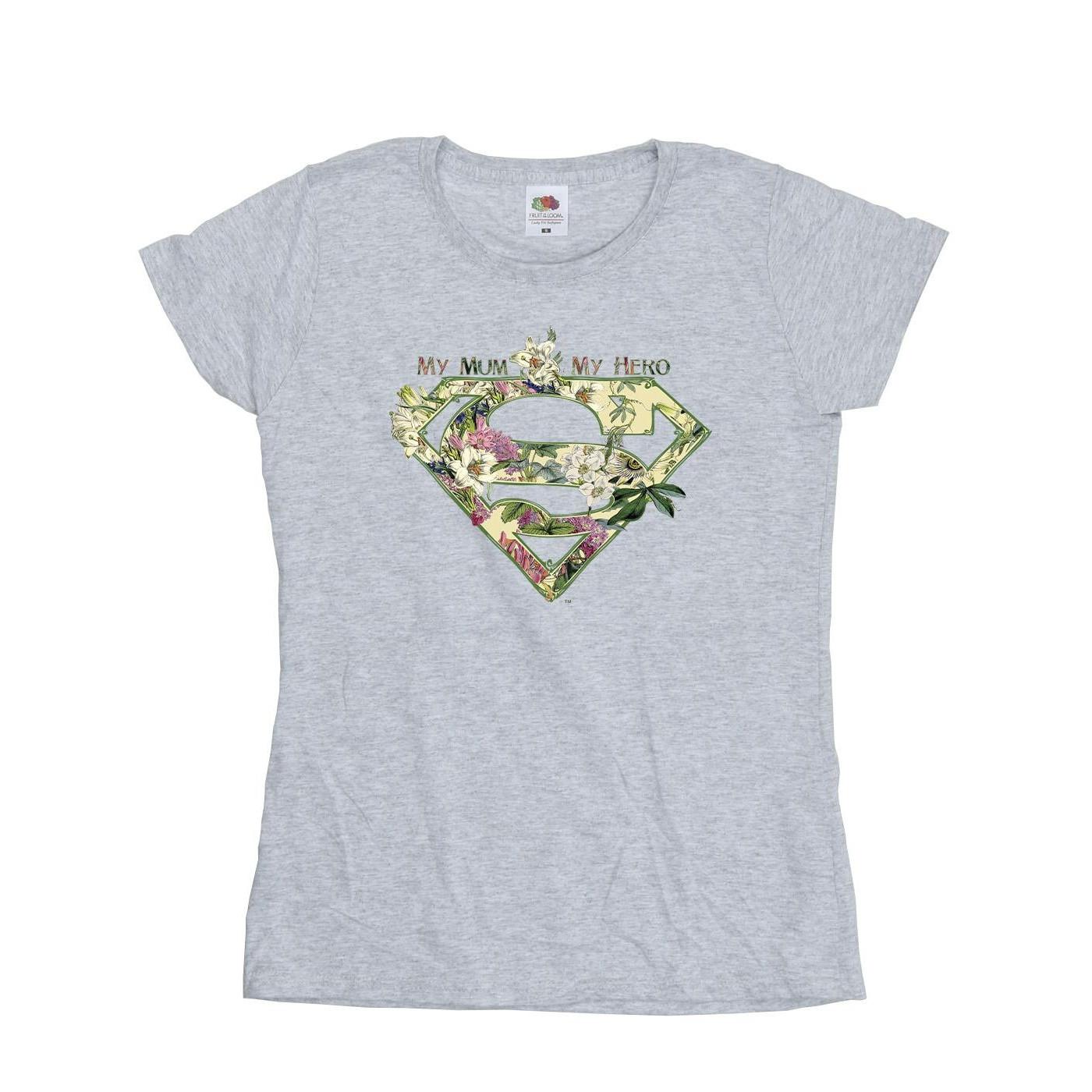 Image of Superman My Mum My Hero Tshirt Damen Grau XXL