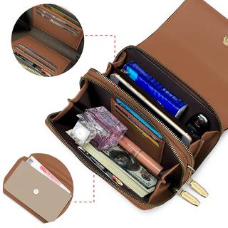 Only-bags.store PU Leder Crossbody Umhängetasche Passport Handytasche mit Kartenschlitz Verstellbarer Abnehmbarer Schulterriemen  