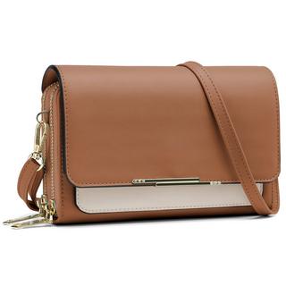 Only-bags.store PU Leder Crossbody Umhängetasche Passport Handytasche mit Kartenschlitz Verstellbarer Abnehmbarer Schulterriemen  
