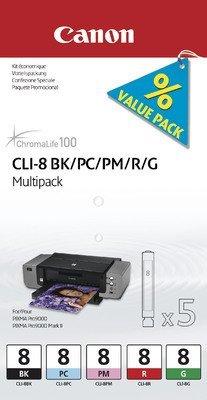 Canon  5 Cartucce d'inchiostro Multipack CLI-8 BK/PC/PM/R/G 