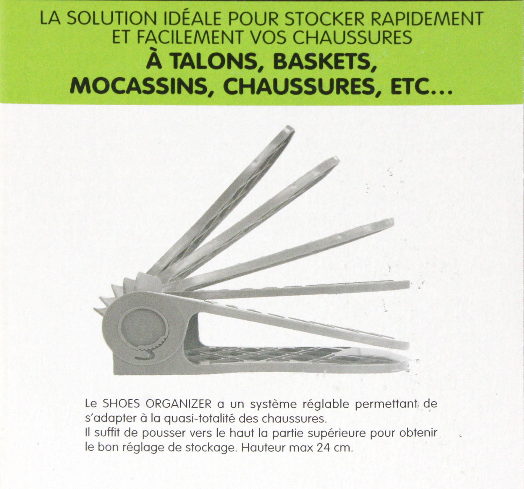 INDUSTEX Shoe Organizer Set of 8-Ensemble de 8 empileurs de chaussures  