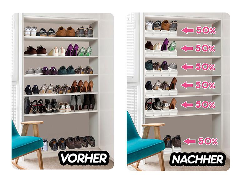 INDUSTEX Shoe Organizer Set of 8-Ensemble de 8 empileurs de chaussures  