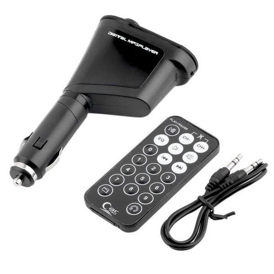 eStore  Multifunktionaler MP3-PlayerFM-Transmitter für das Auto - Schwarz 