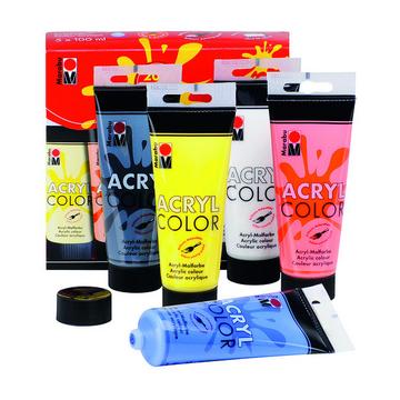 Marabu Acryl Color, Sortierung Basic, 5 x 100 ml