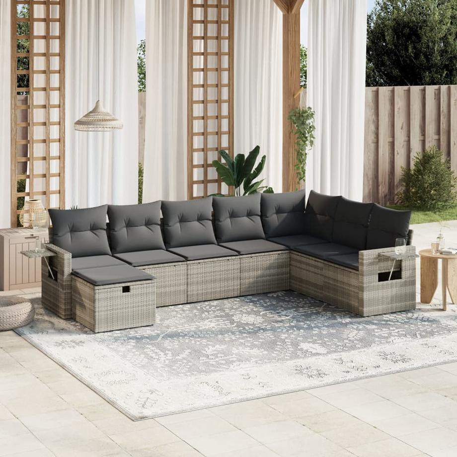 VidaXL set divano da giardino Polirattan  