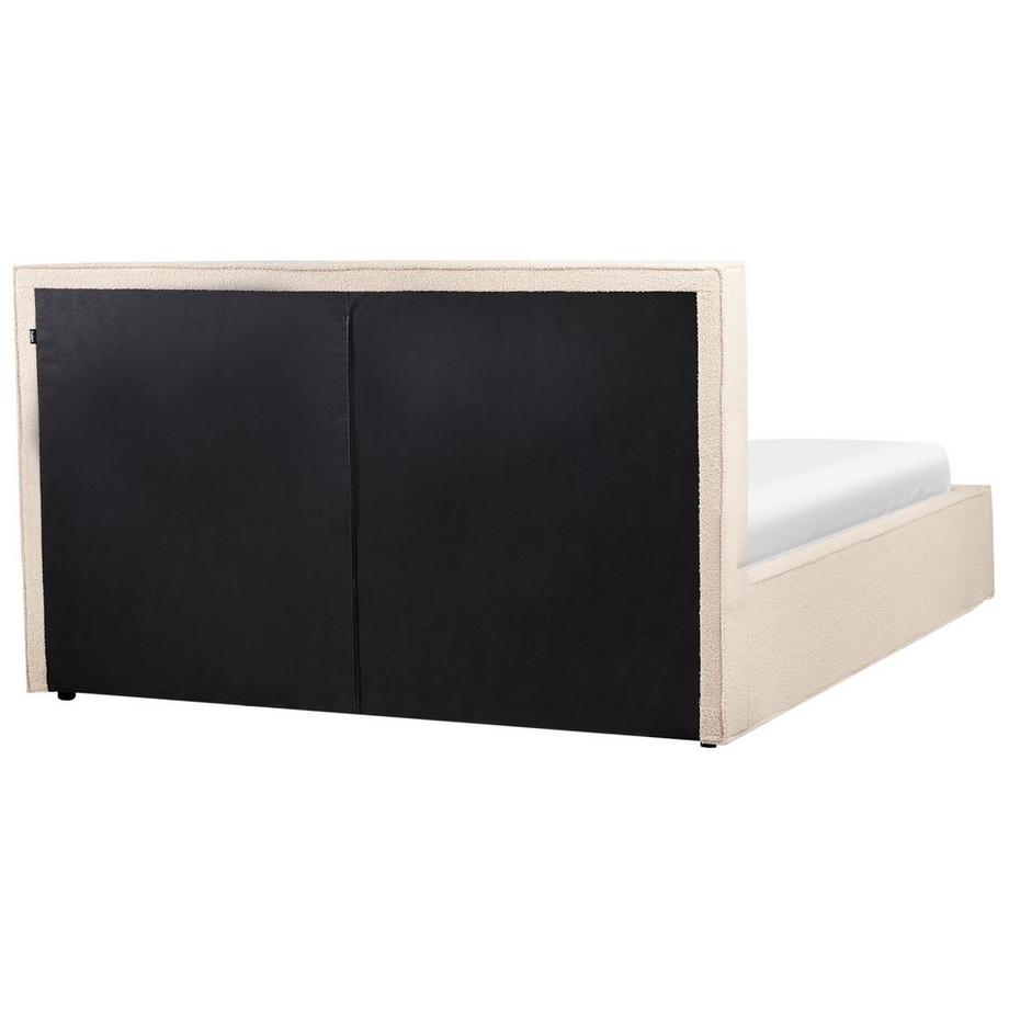 Beliani Letto contenitore en Bouclé Moderno MOISSAC  