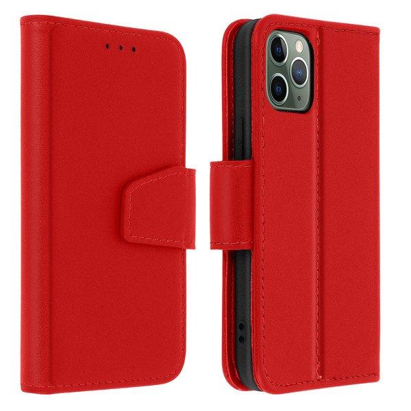 Avizar  Étui iPhone 11 Pro Max Cuir Rouge 