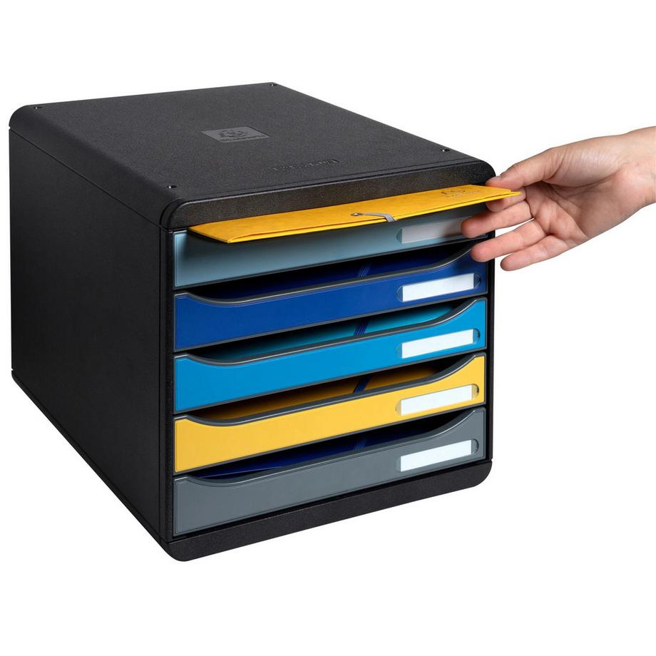 Exacompta Cassettiera Big Box Plus 5 cassetti Bee Blue  