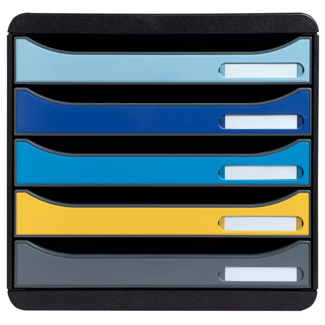 Exacompta Bee Blue Big Box Plus 5 Drawer Set, none