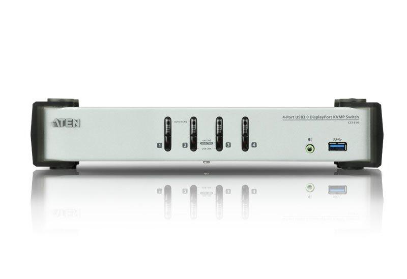 ATEN  ATEN 4-Port USB 3.0 DisplayPort KVMP™ Switch (Kabel enthalten) 