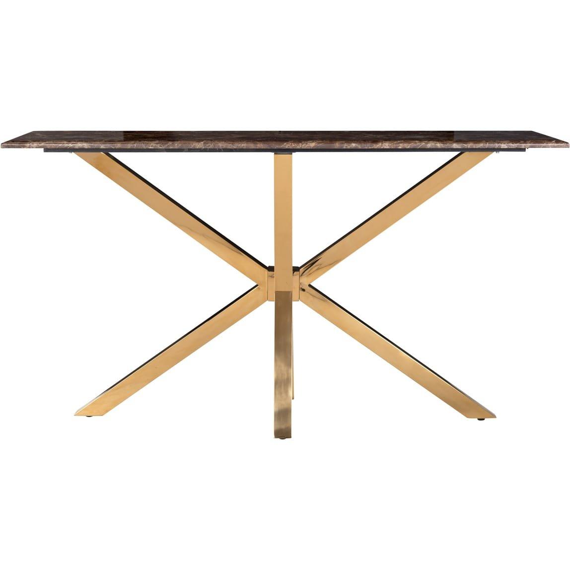 mutoni Table console Conrad brun or 150  