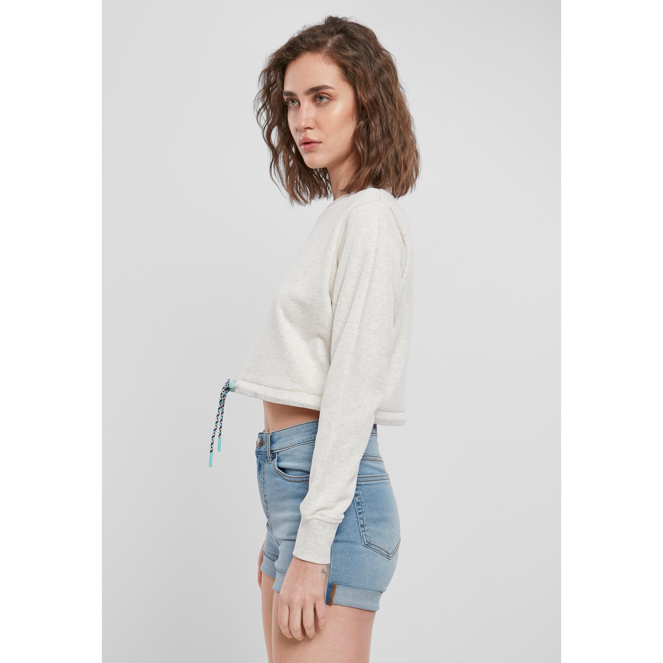 URBAN CLASSICS  crop top oversized cropped crewneck 